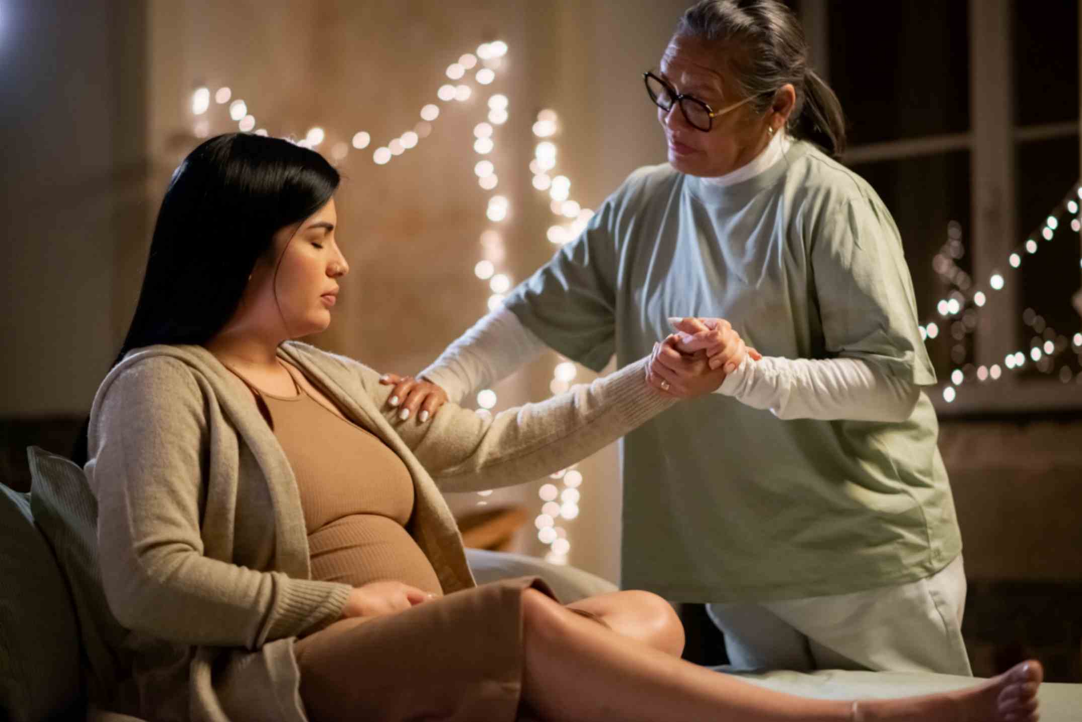 MidWife Taking Care of Pregnant Lady