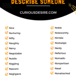 N Words to Describe Someone Infographic
