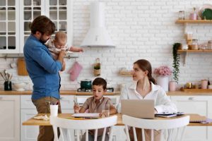 Parents Sharing the Responsibilities of Childcare