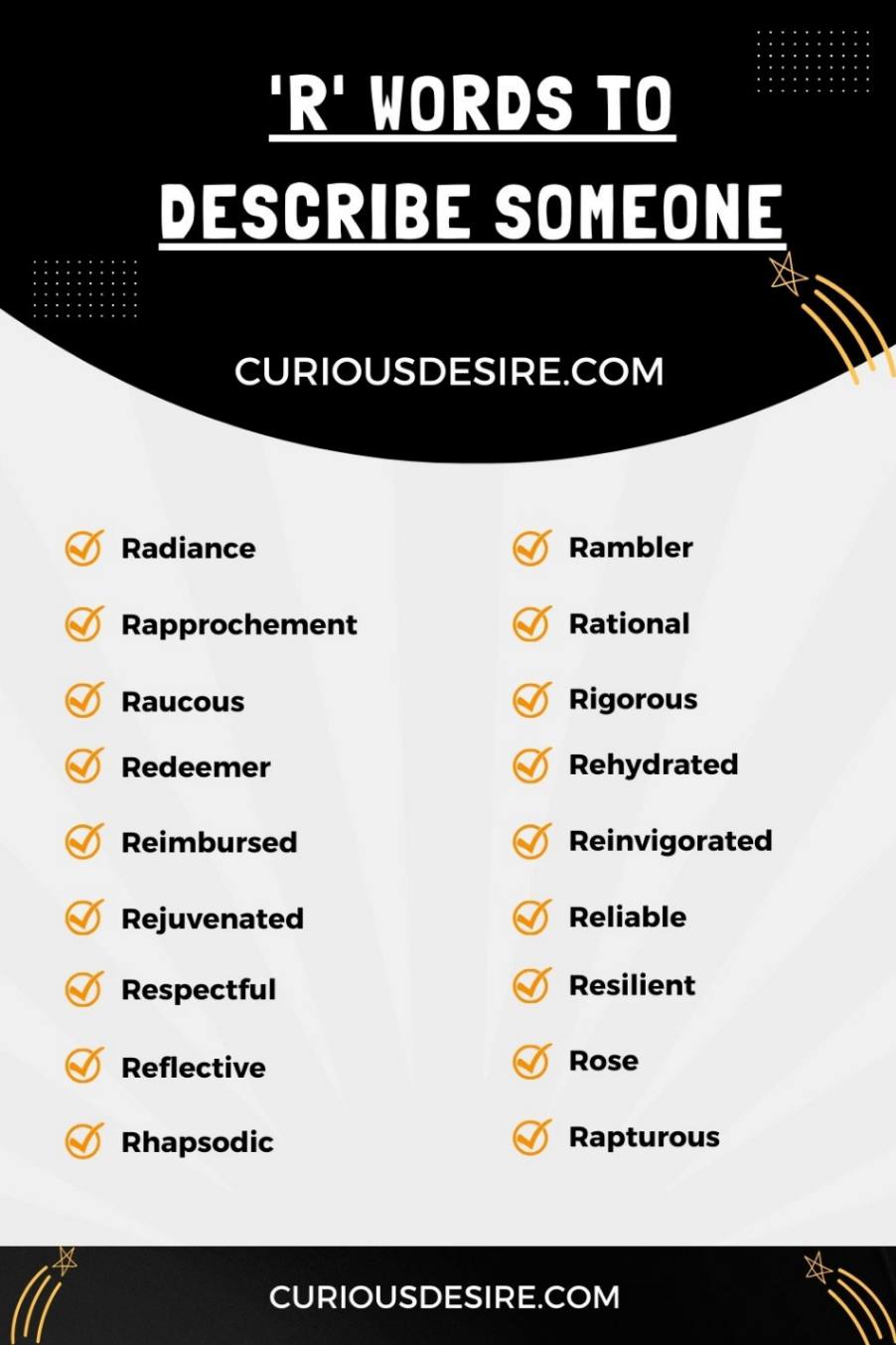 R Words to Describe Someone infographic 