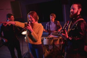 Teen Band Performing on Stage