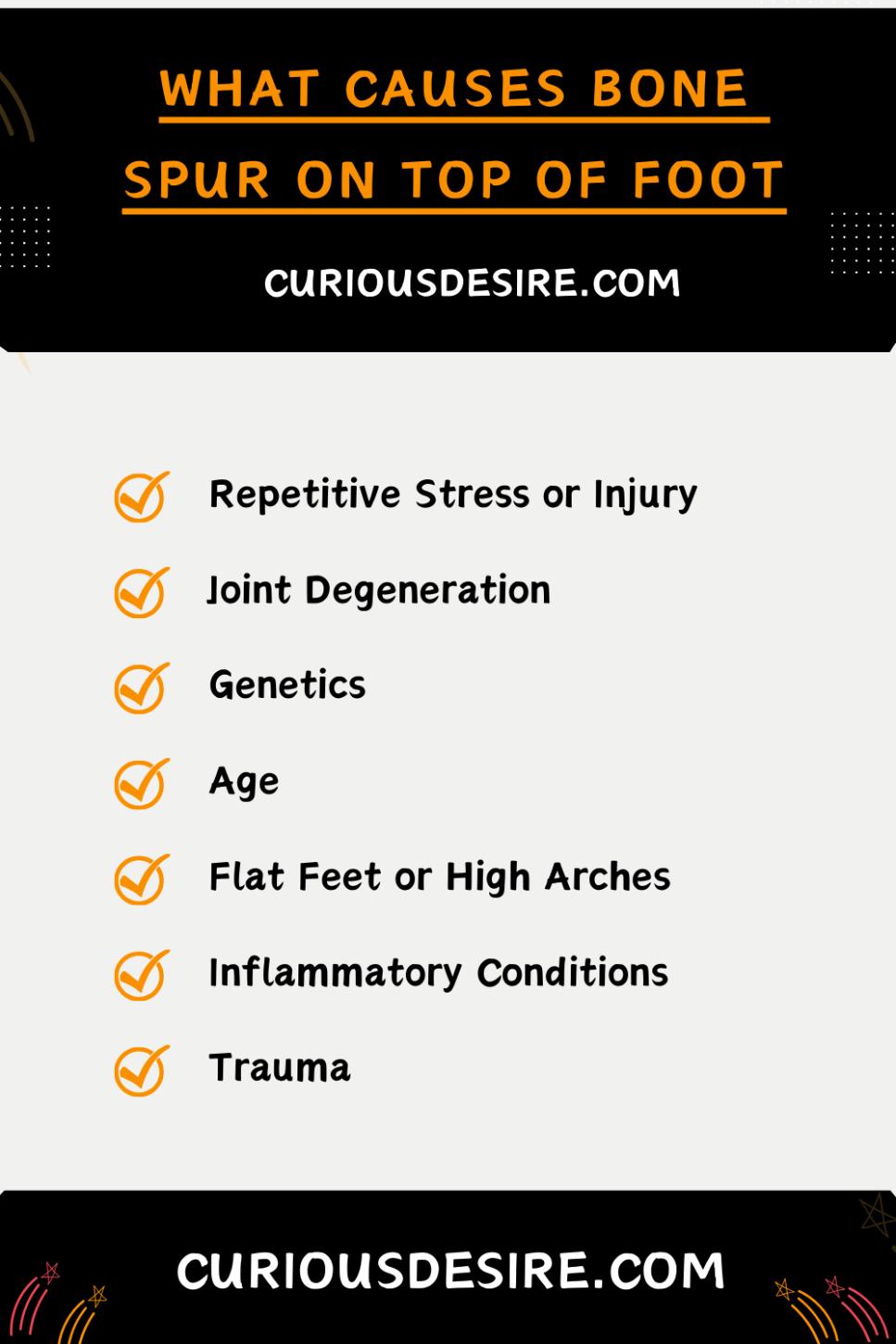 What Causes Bone Spur On Top Of Foot - Infographic