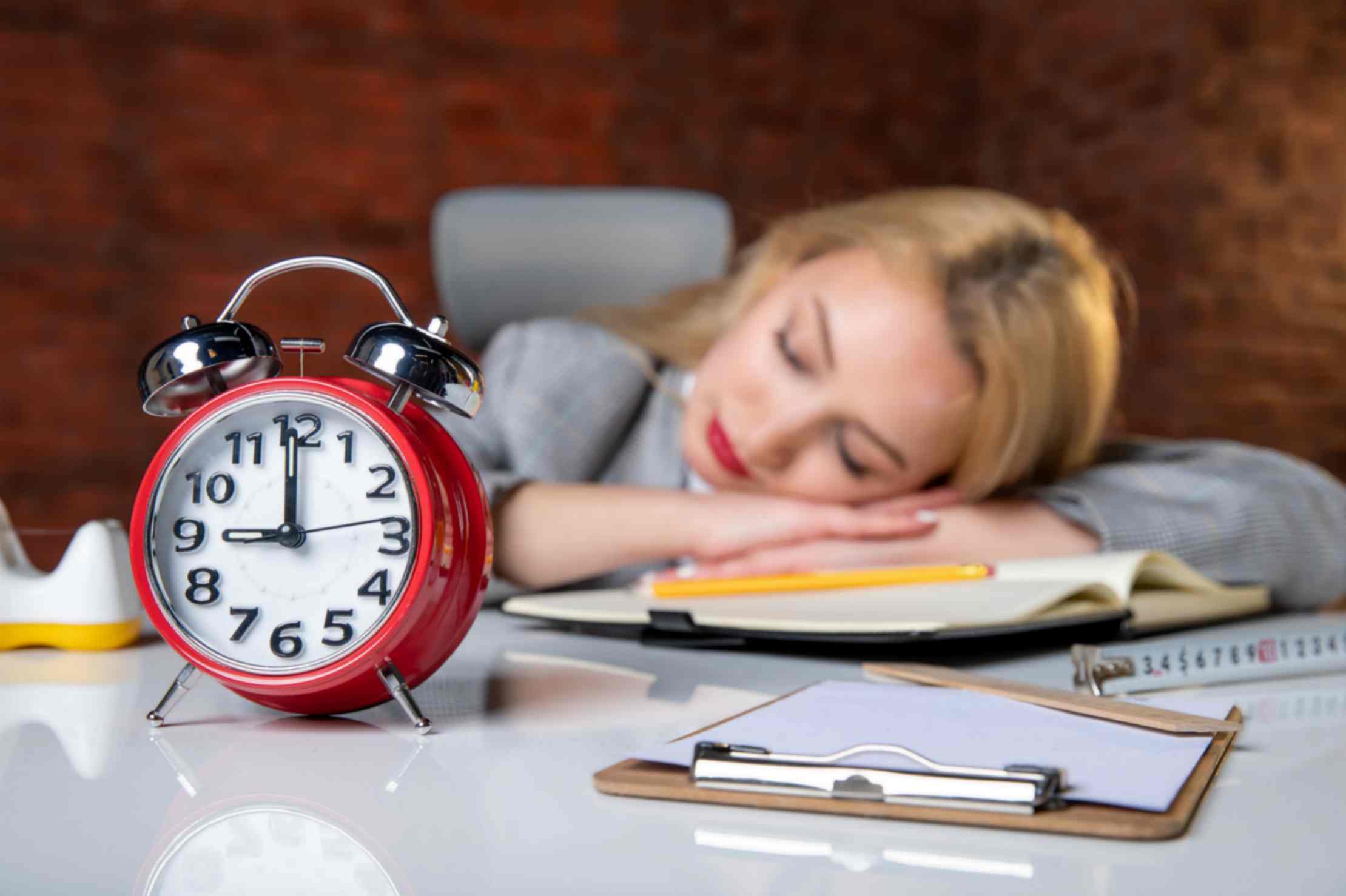 Women Tried of Work and Sleeping on Stress
