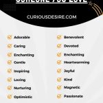 Words to Describe Someone You Love infographic