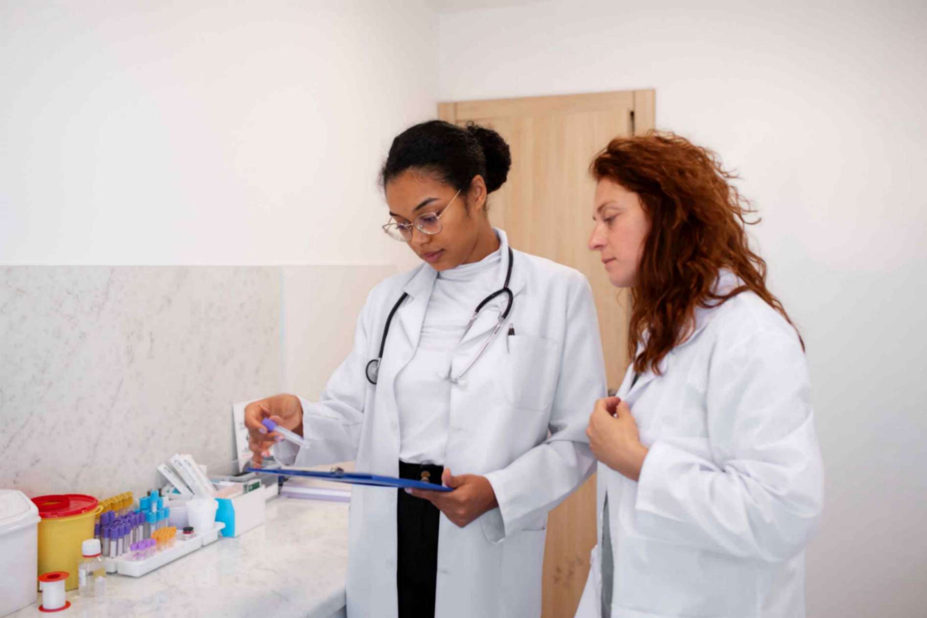 Young Doctors Working Together