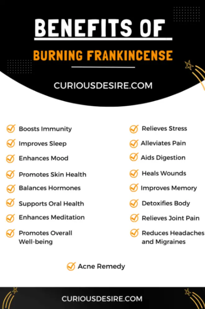 Benefits of Burning Frankincense Infographic