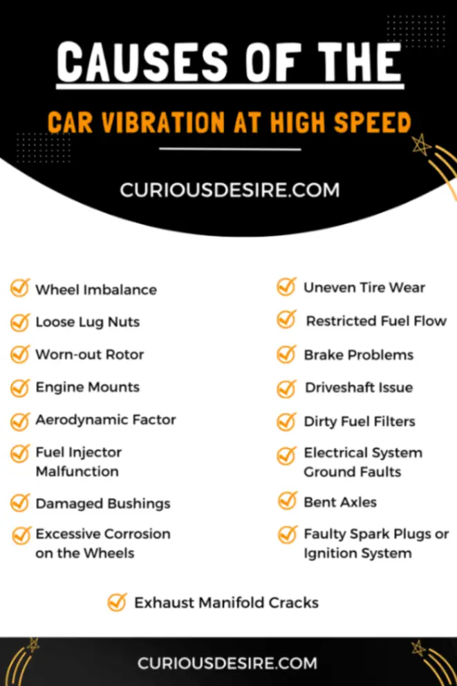 Causes of Car Vibration at High Speed Infographic