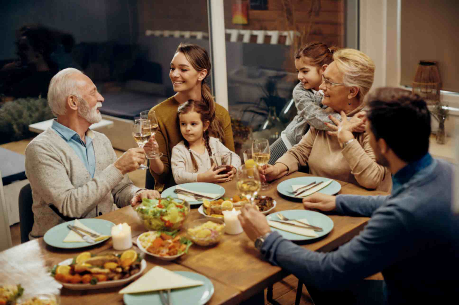 Family Celebrating Christmas Together