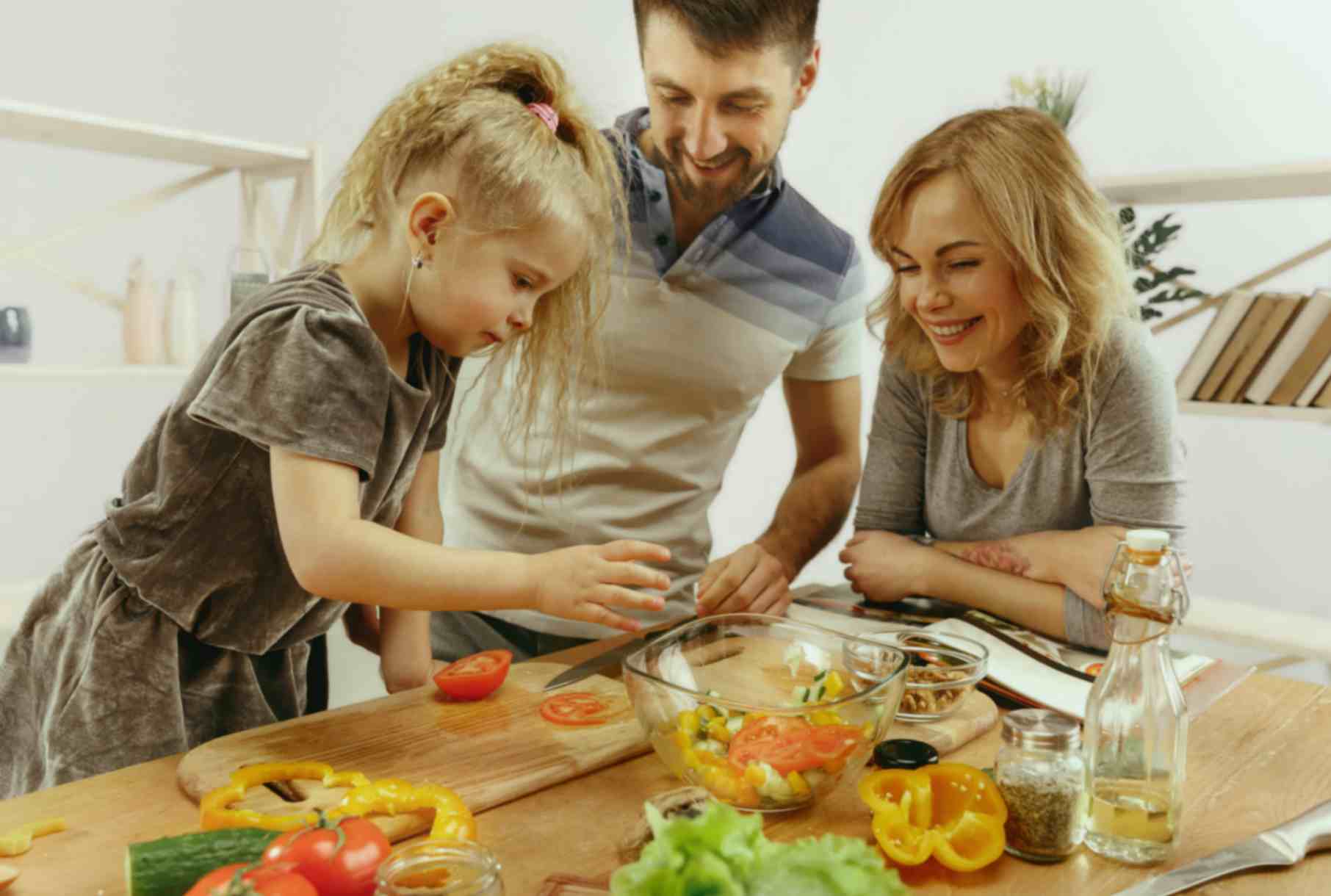 Family Preparing Meal Together