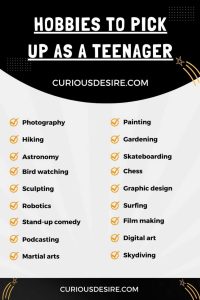 Hobbies to Pick Up as a Teenager infographic