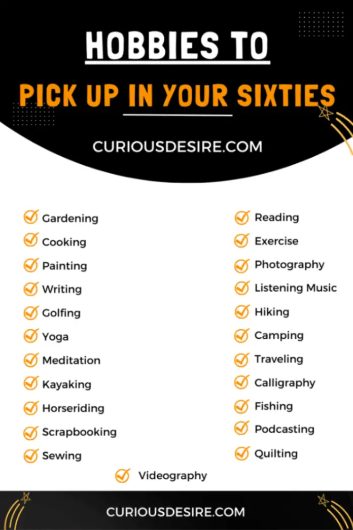 Hobbies to Pick Up in Your 60s Infographic