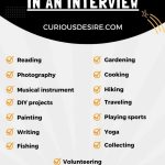 Hobbies to Tell in an Interview infographic