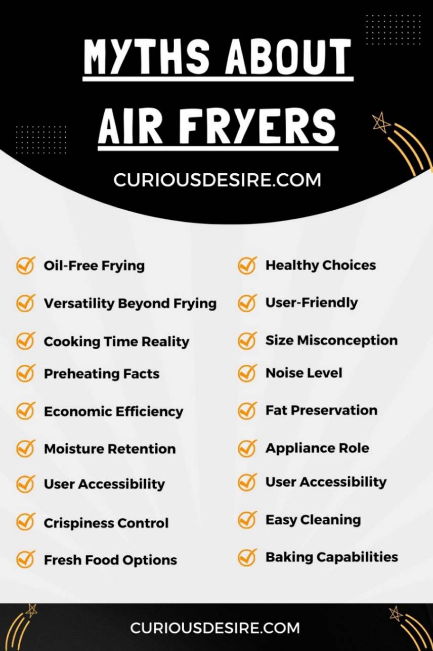 Myths About Air Fryers infographic