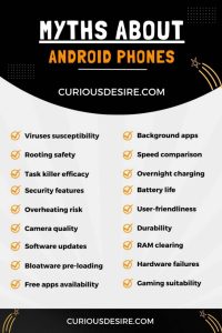 Myths about Android Phones infographic