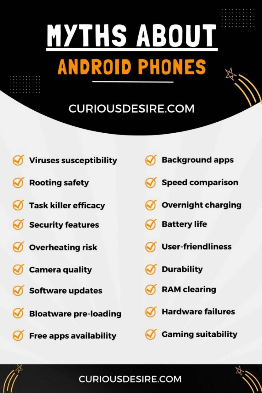 Myths about Android Phones infographic 