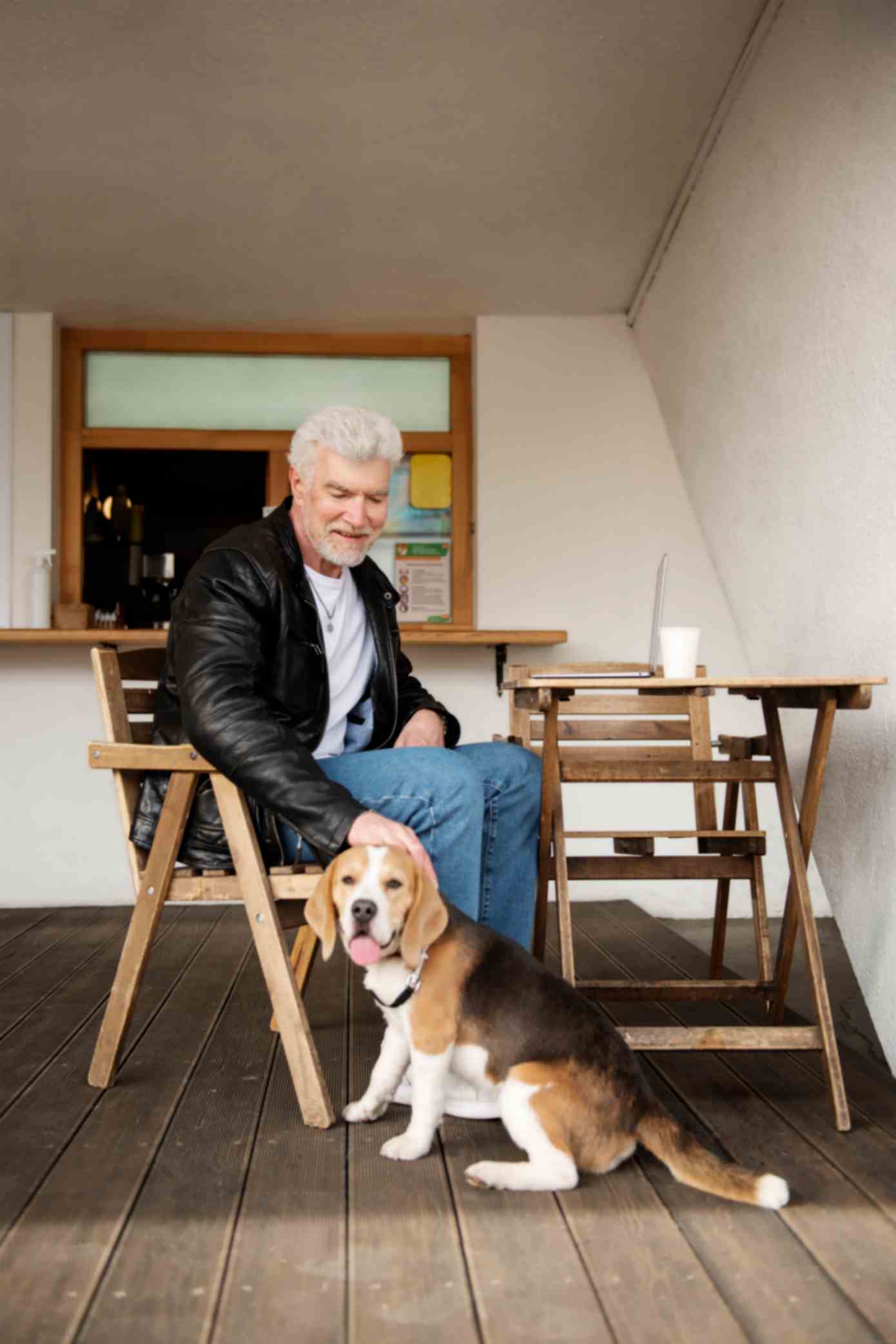 Old Man with the Pet