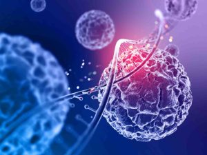 Picture of DNA With Virus Cell