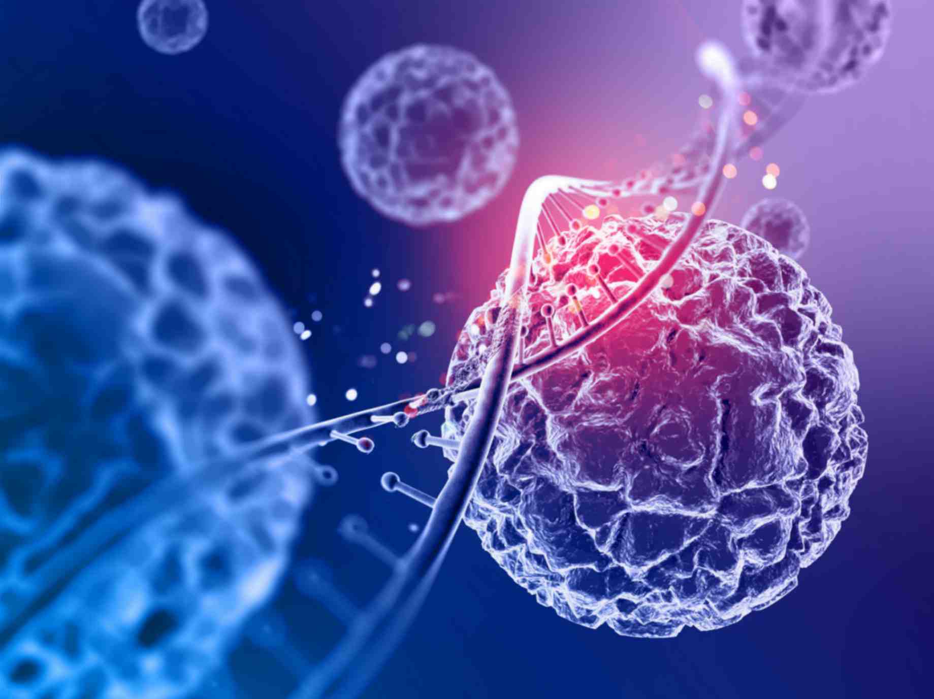  Picture of DNA With Virus Cell