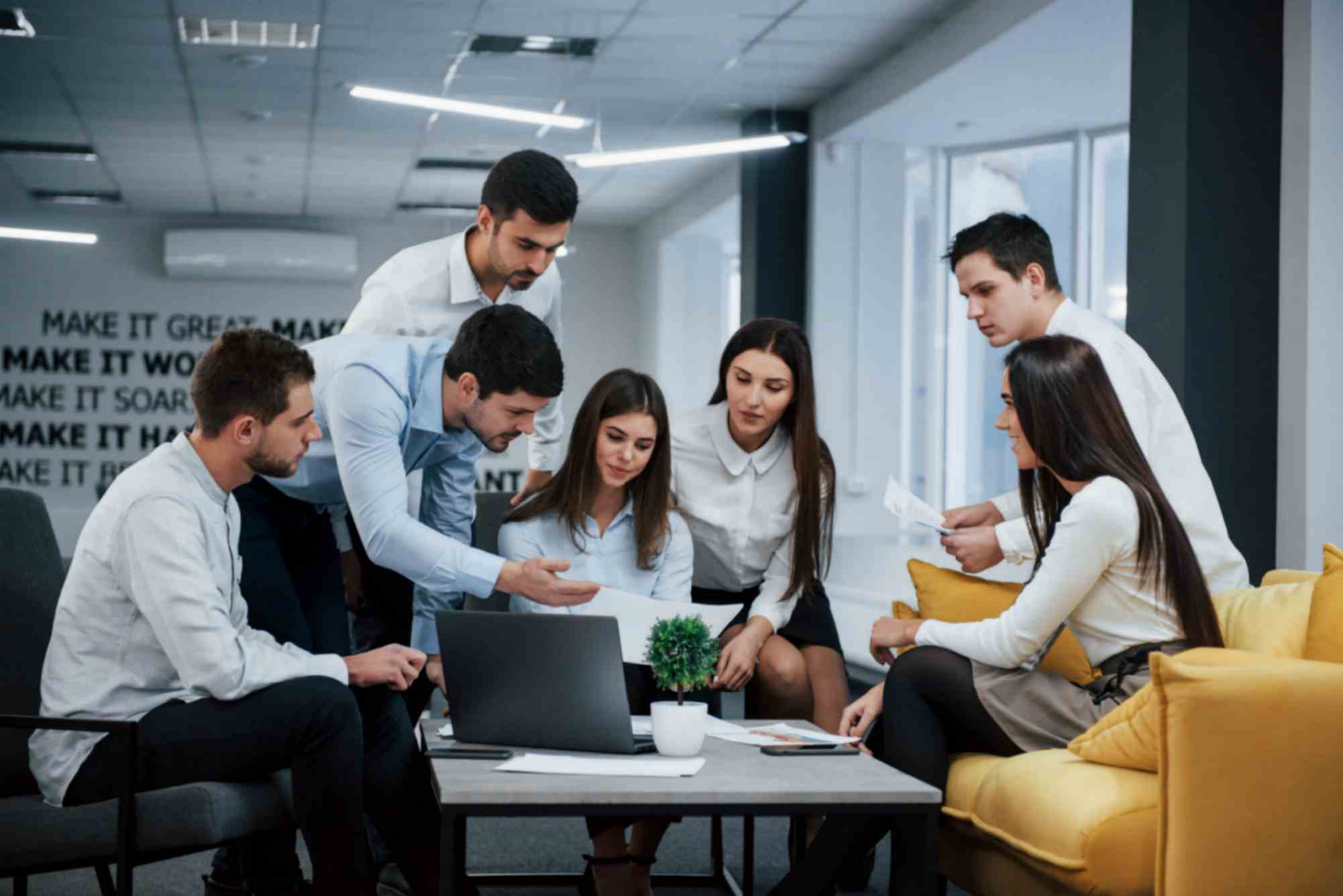Team Workers Working Together on a Project