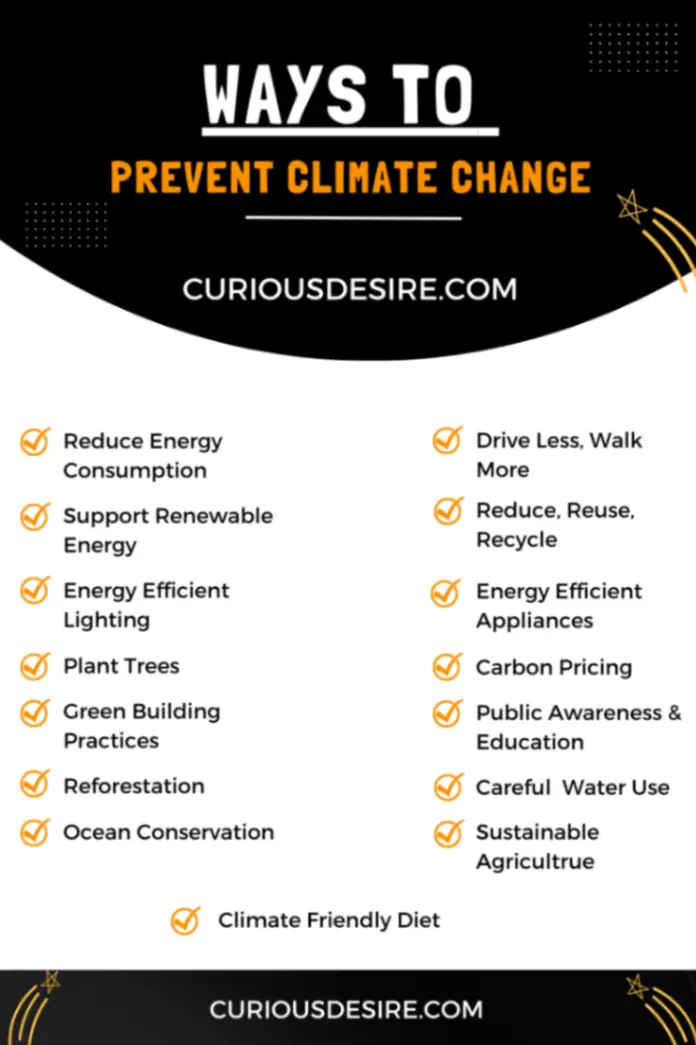Ways to Prevent Climate Change Infographic