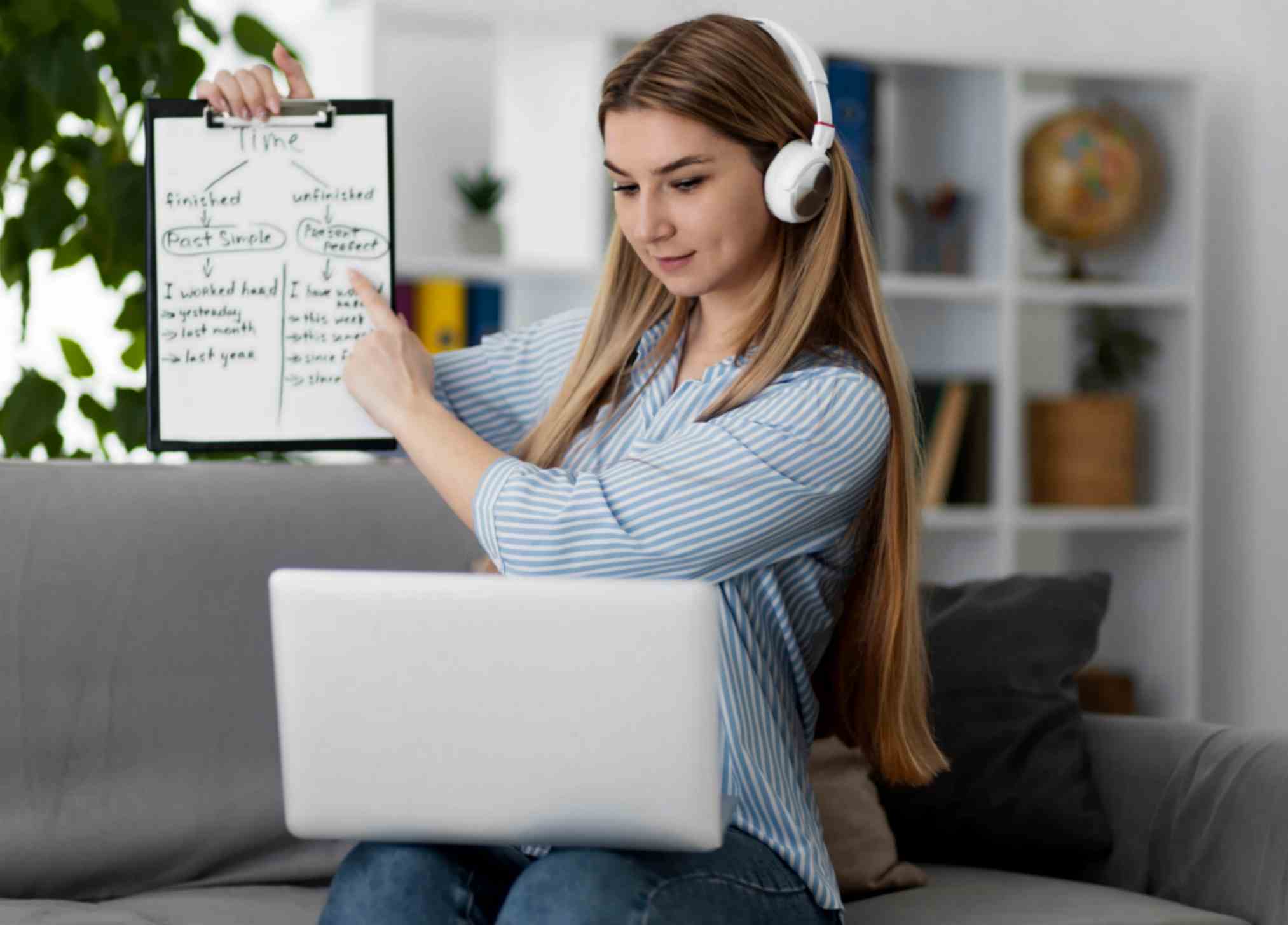 Young Women Teaching Online