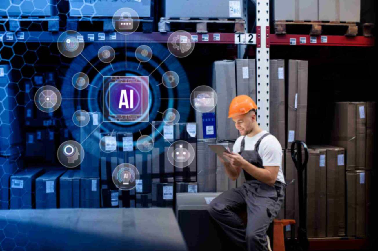 Person using generative AI tool at job